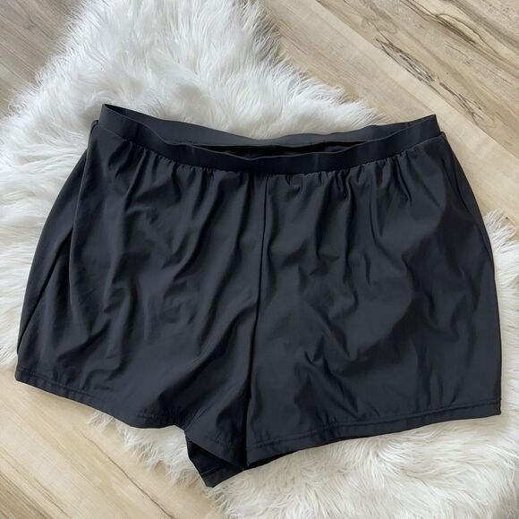 Miraclesuit plus size black brief lined swim shorts size 24W - Picture 1 of 4